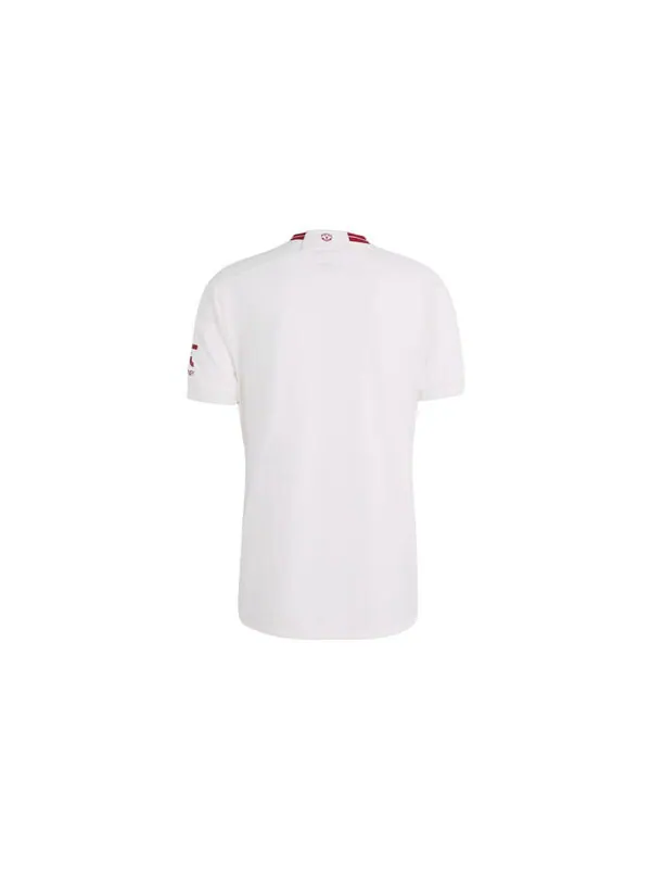 Футболка manchester united 23 24 третьи Футболка Adidas — изображение 2 из 4, белый/красный