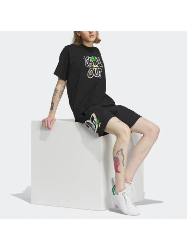 Шорты оригиналы y2k gfx шорты Adidas — изображение 4 из 4, черный