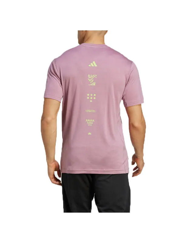 Футболка для занятий йогой Adidas — изображение 3 из 3, розовый