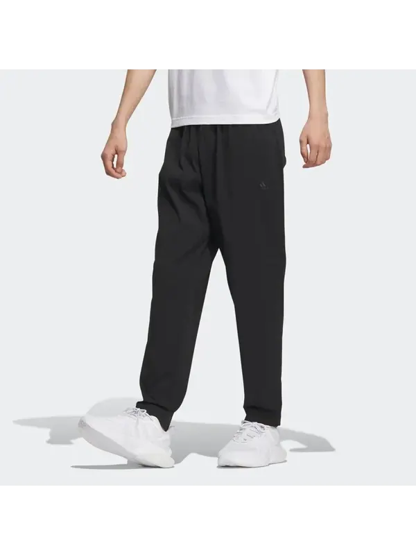 Брюки летние спортивные штаны с завязками на ногах Adidas — изображение 2 из 4, черный