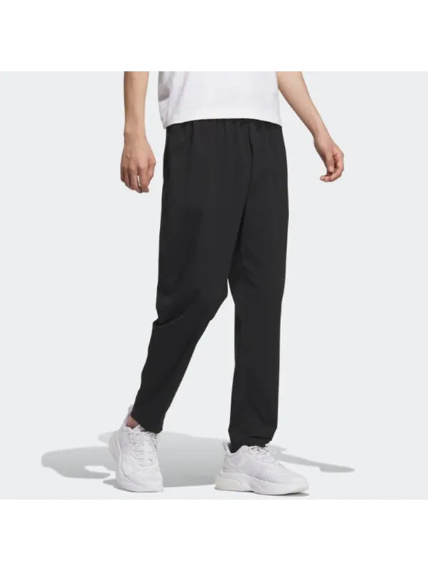 Брюки летние спортивные штаны с завязками на ногах Adidas — изображение 4 из 4, черный