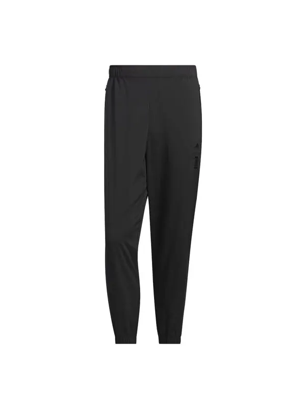 Штаны штаны из ткани wuji Adidas — изображение 1 из 4, черный