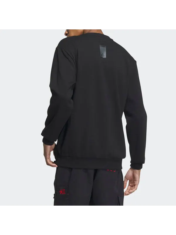 Футболка с логотипом, длинный рукав Adidas — изображение 3 из 4, черный