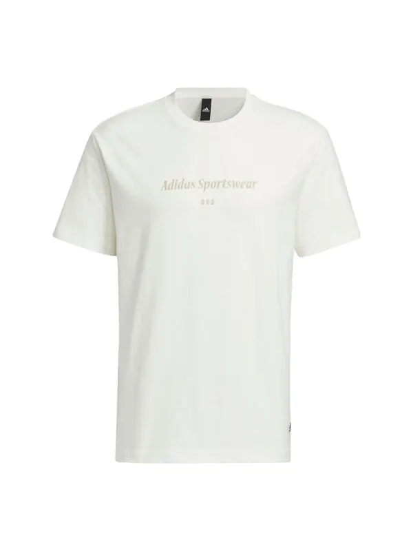 Футболка adidas Sportswear Lounge Graphic T-shirt 'White' — изображение 1 из 4, белый