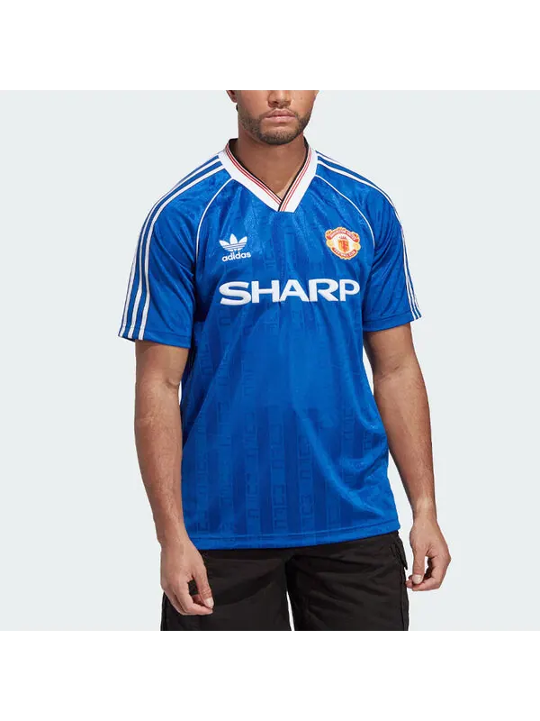 Футболка оригиналы manchester united og 1988 90 третий Adidas — изображение 2 из 4, синий/мульти
