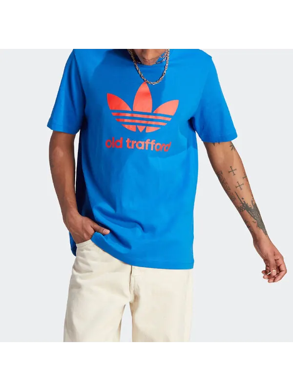 Футболка adidas originals Manchester United OG Trefoil T-Shirt 'Blue' — изображение 2 из 4, синий