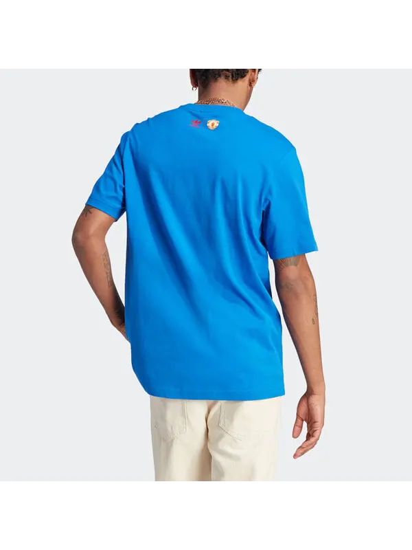 Футболка adidas originals Manchester United OG Trefoil T-Shirt 'Blue' — изображение 3 из 4, синий