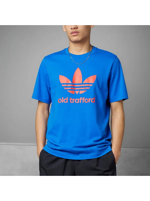 Футболка adidas originals Manchester United OG Trefoil T-Shirt 'Blue' — изображение 4 из 4, синий