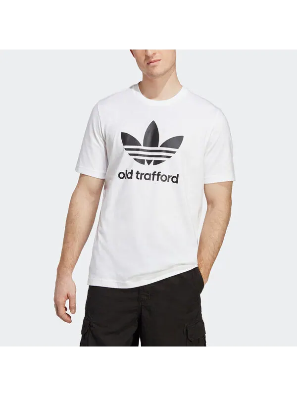 Футболка adidas originals Manchester United OG Trefoil T-Shirt 'White' — изображение 2 из 4, белый/черный