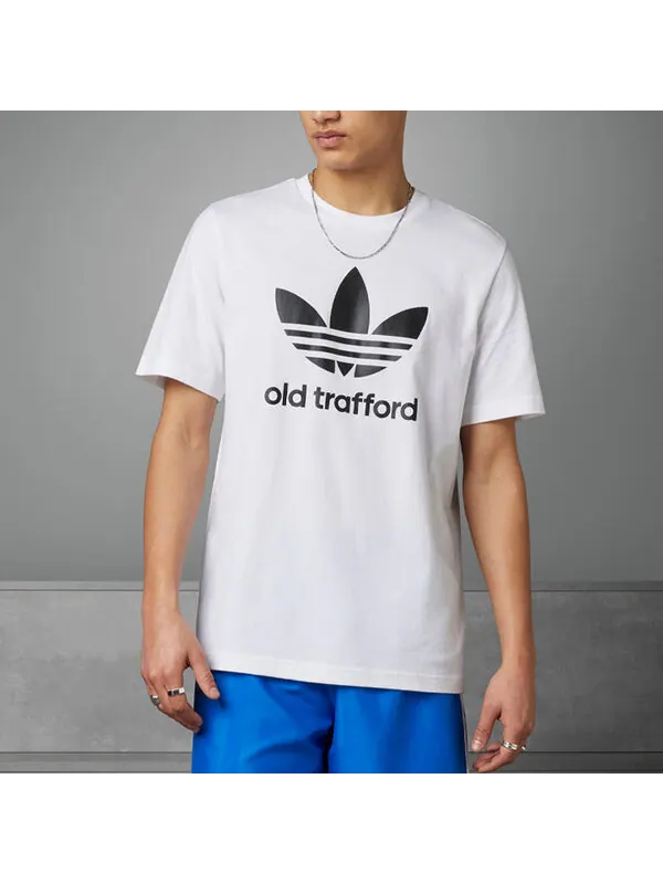 Футболка adidas originals Manchester United OG Trefoil T-Shirt 'White' — изображение 4 из 4, белый/черный