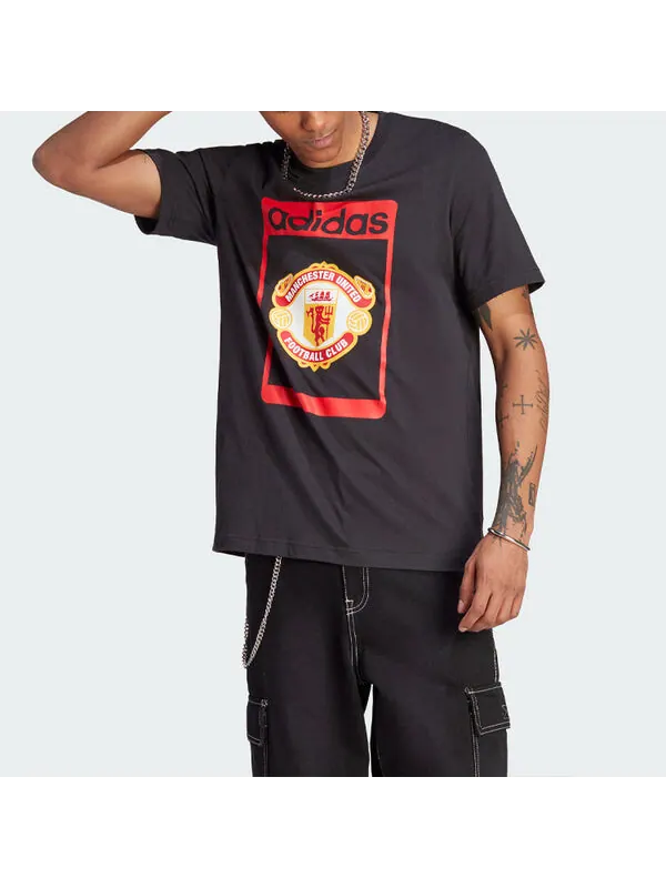 Футболка оригиналы manchester united og графическая футболка Adidas — изображение 4 из 4, черный/красный