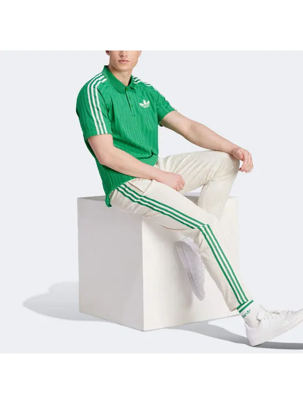Рубашка-Поло оригинальные adicolor винтажная рубашка-поло 70-х годов Adidas — изображение 4 из 4, зеленый/белый