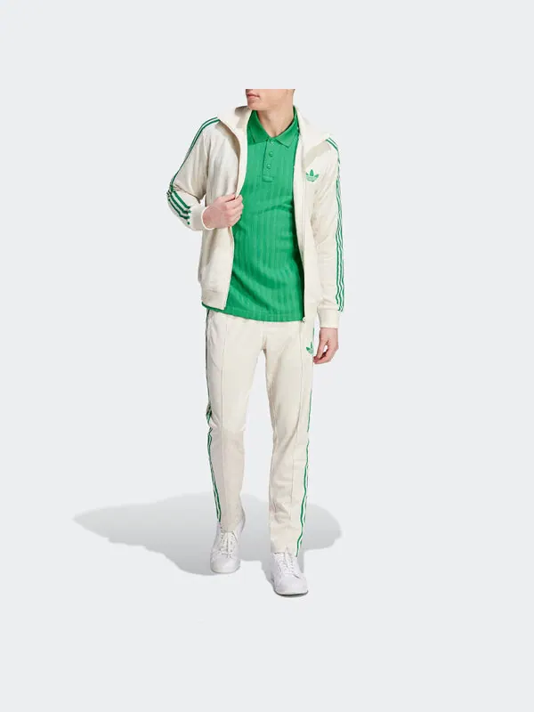 Куртка adidas originals Adicolor 70s Monogram Track Top 'White Green' — изображение 4 из 4, белый/зеленый