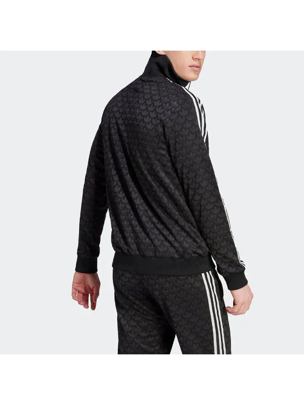 Куртка adidas originals Adicolor 70s Monogram Track Top 'Black' — изображение 3 из 4, черный