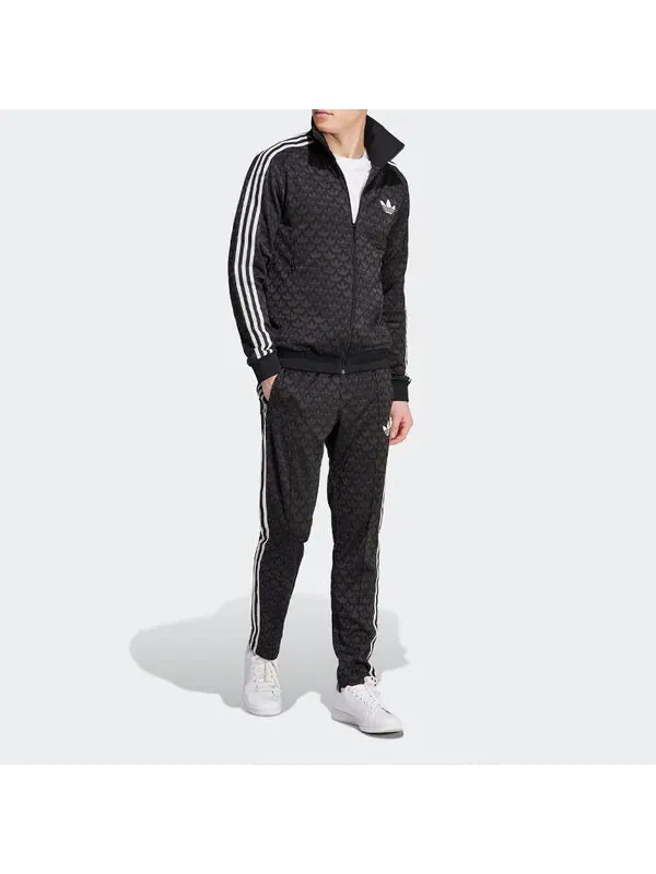 Куртка adidas originals Adicolor 70s Monogram Track Top 'Black' — изображение 4 из 4, черный