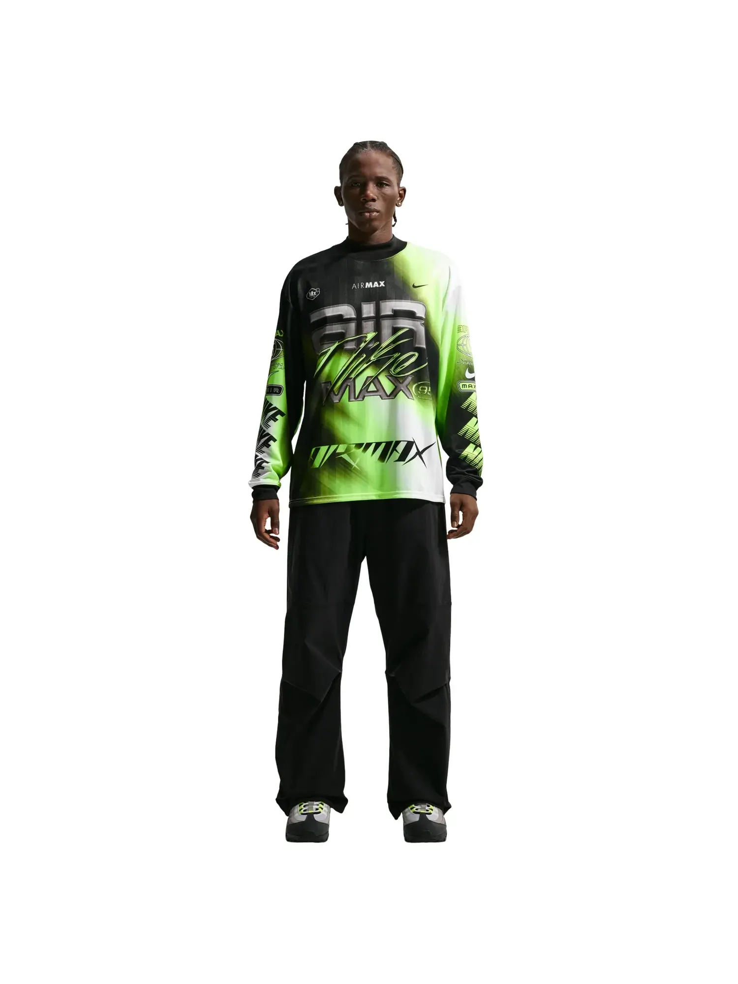 Футболка с длинными рукавами Nike Culture of Football Dri-FIT 'Volt Black White' — изображение 4 из 5, мульти