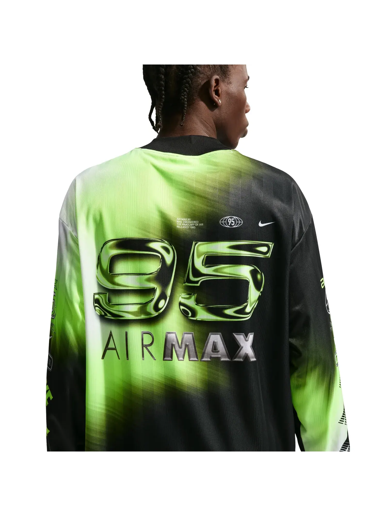 Футболка с длинными рукавами Nike Culture of Football Dri-FIT 'Volt Black White' — изображение 5 из 5, мульти