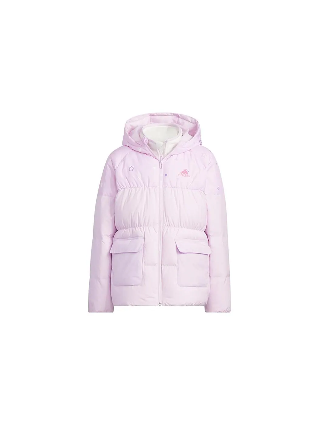 Куртка 2 в 1 пуховик Adidas Originals — изображение 1 из 3, розовый
