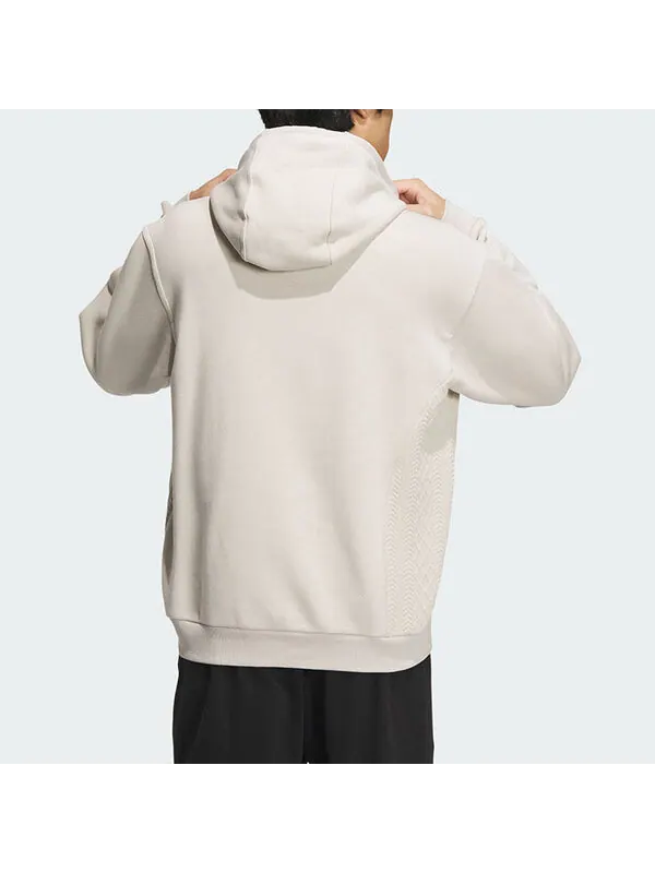 Толстовка с капюшоном из флиса Adidas — изображение 3 из 4, белый