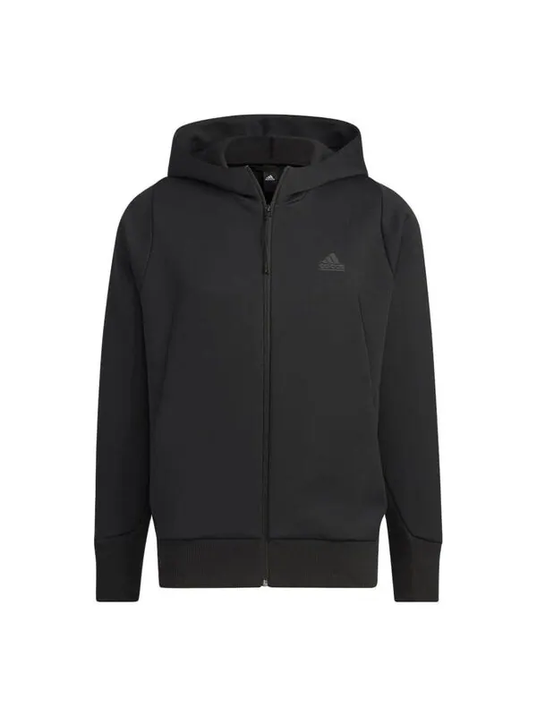 Куртка спортивная одежда флисовые Куртка Adidas — изображение 1 из 1, черный