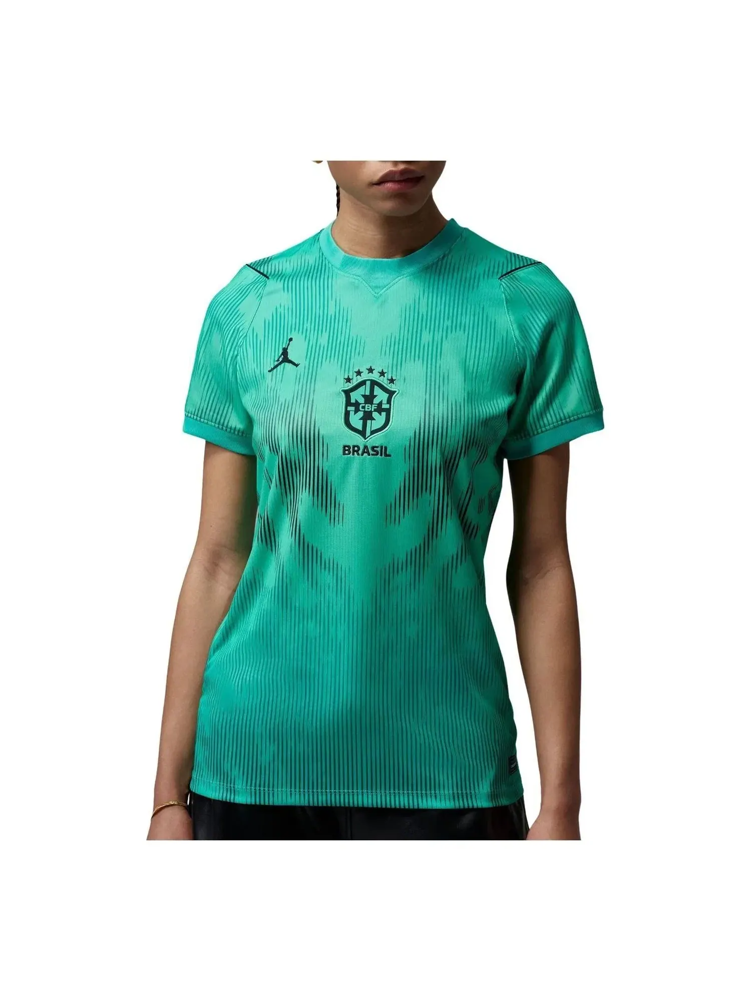 Женская футболка-джерси с длинным рукавом Jordan Brazil 2026 Stadium Goalkeeper Dri-FIT — изображение 1 из 5, зеленый