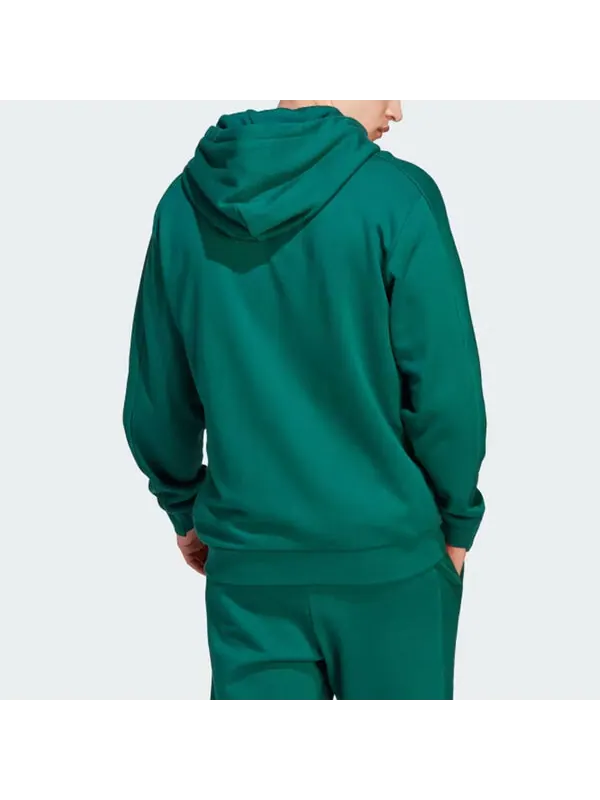 Куртка для отдыха, толстовка из французского трикотажа с застежкой-молнией Adidas — изображение 3 из 4, зеленый