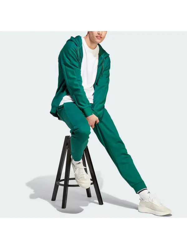 Куртка для отдыха, толстовка из французского трикотажа с застежкой-молнией Adidas — изображение 4 из 4, зеленый