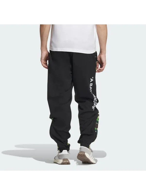 Брюки Adidas x Bape Golf Wind.Rdy Pants 'Black Green Camo' — изображение 3 из 3, черный/зеленый