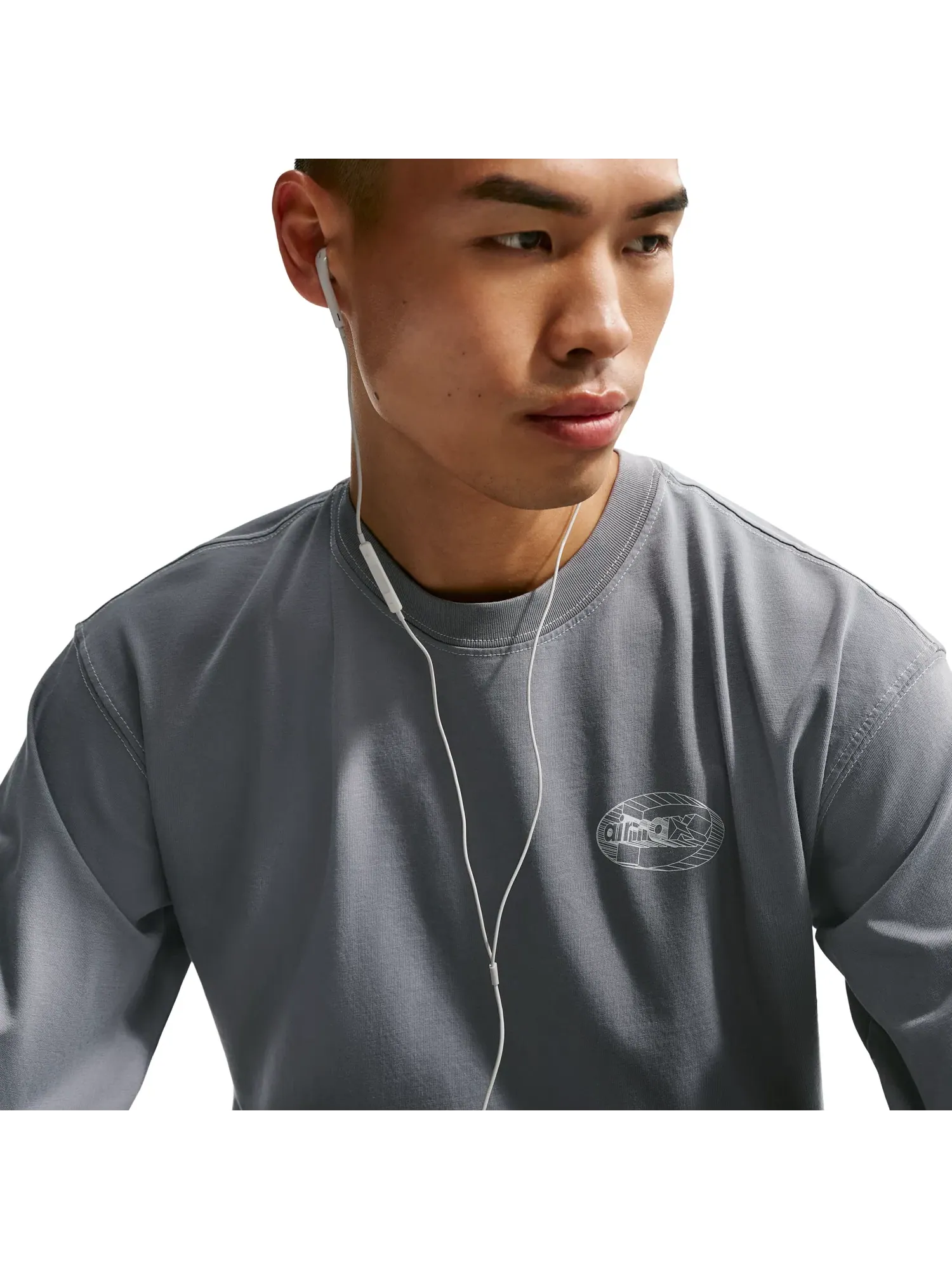 Футболка с длинными рукавами Nike City Pack 'Cool Grey Grey Fog' IQ3770-065 — изображение 2 из 4, серый