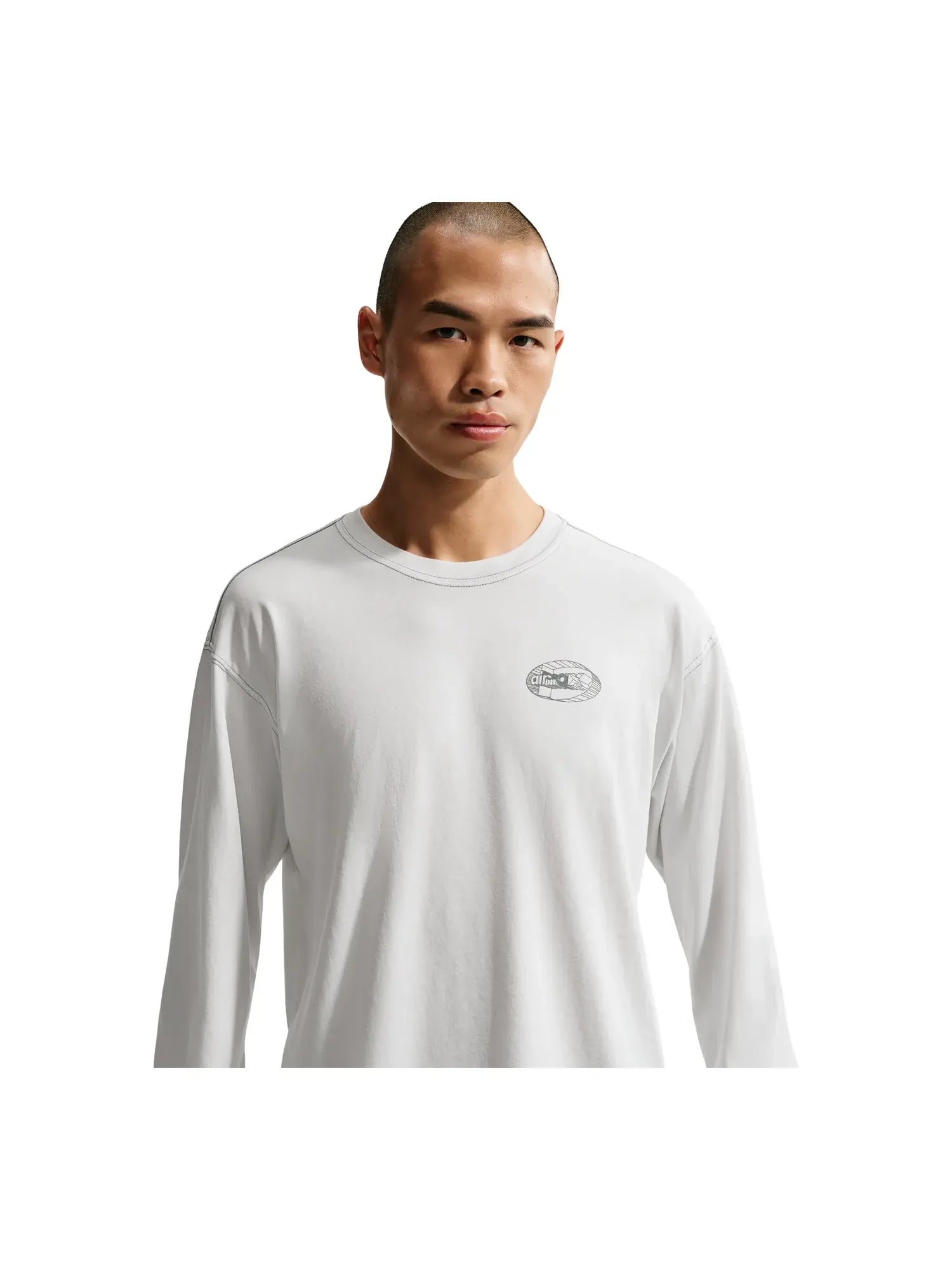 Футболка с длинными рукавами Nike City Pack 'Off White Cool Grey' — изображение 1 из 5, белый