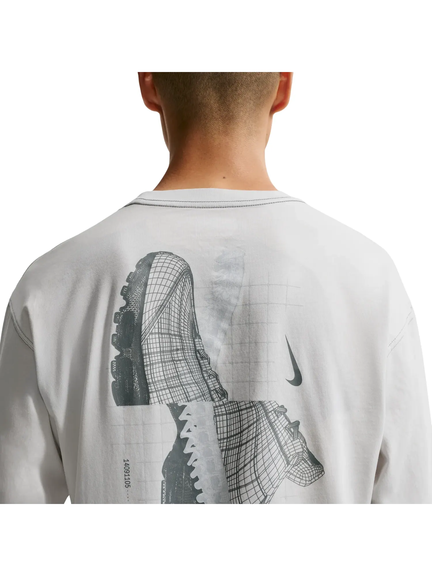 Футболка с длинными рукавами Nike City Pack 'Off White Cool Grey' — изображение 5 из 5, белый