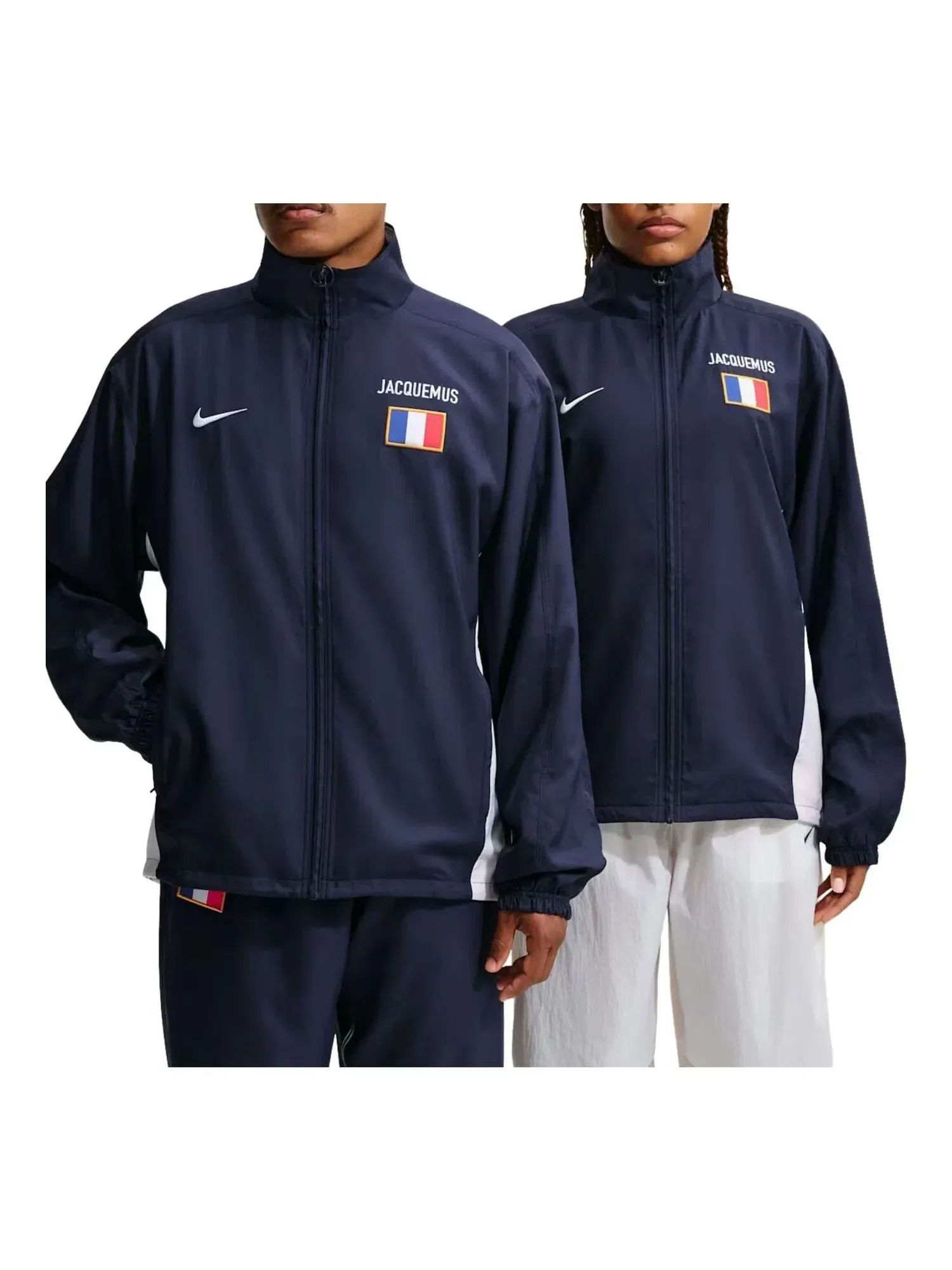 Мужская куртка с принтом Nike x France x Jacquemus Cryoshot Reissue Tracksuit Jacket — изображение 1 из 4, темно-синий