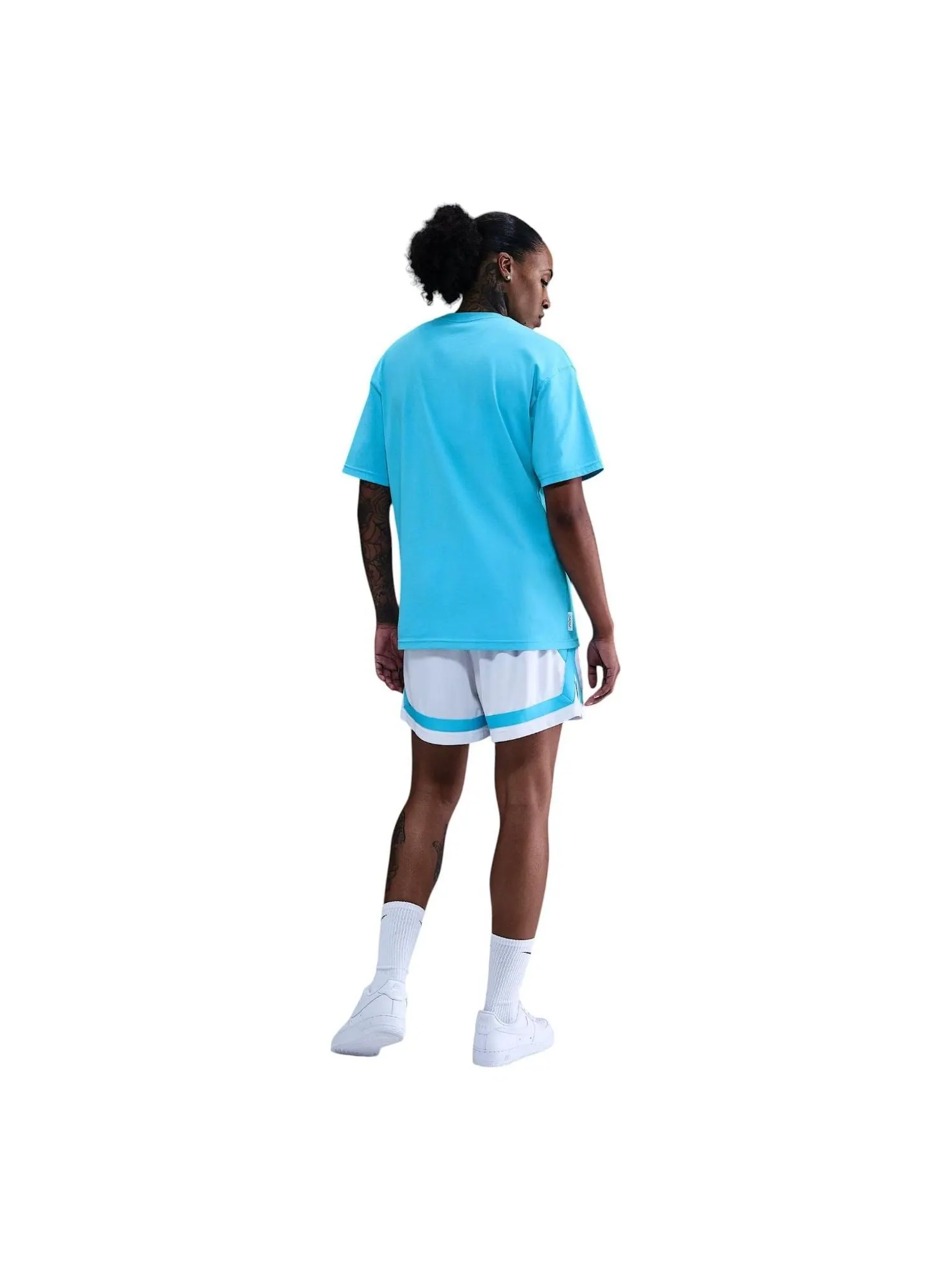 (WMNS) Шорты Nike x Caitlin Clark Crossover Dri-FIT 5" 'White Baltic Blue' — изображение 2 из 2, белый/синий