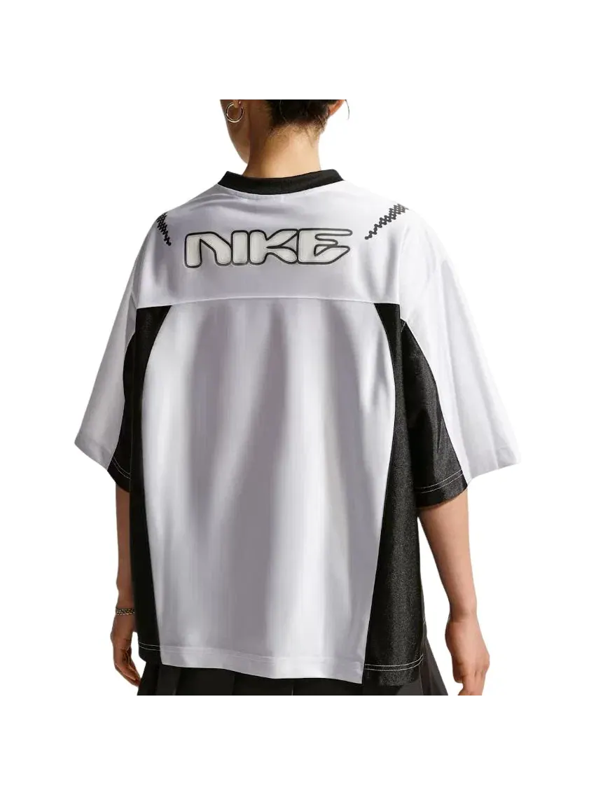 Женская джерси Nike Sportswear Oversized White Black IQ6138-101 — изображение 2 из 3, белый