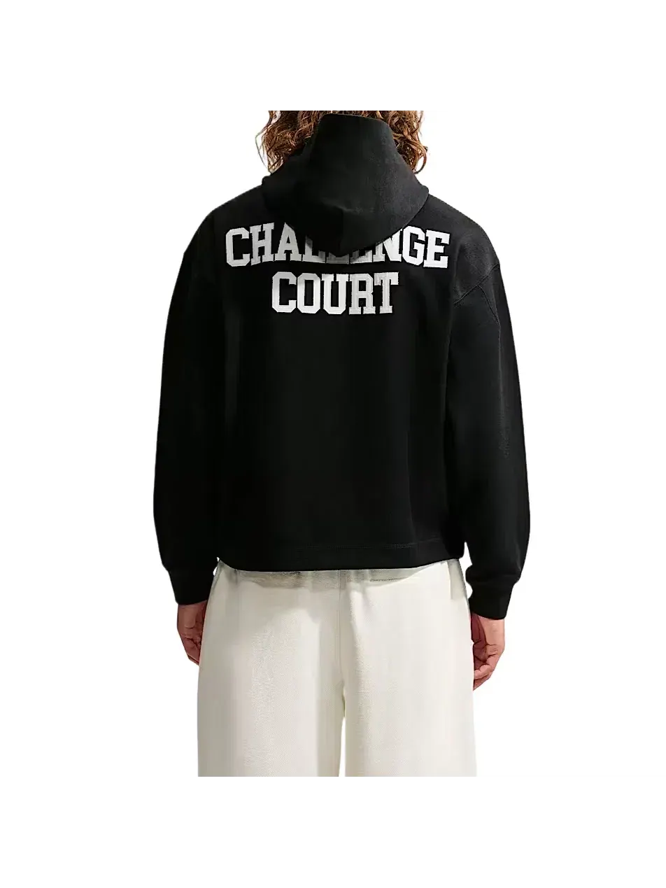 Мужское худи с французским футером Nike Club Rules Black Sail — изображение 2 из 2, черный