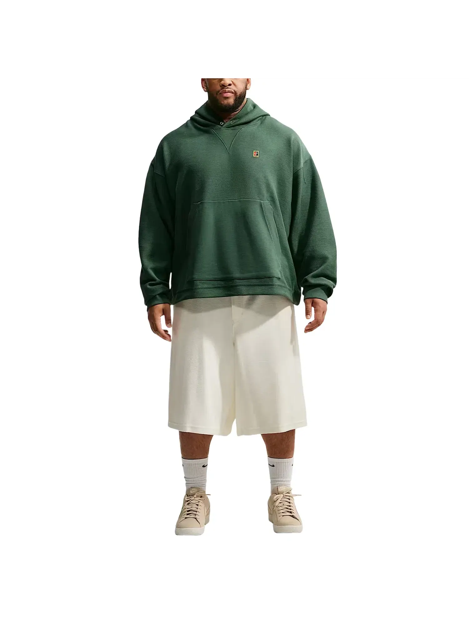 Мужское худи из футера с капюшоном Nike Club Rules French Terry Fir Sail — изображение 2 из 3, зеленый