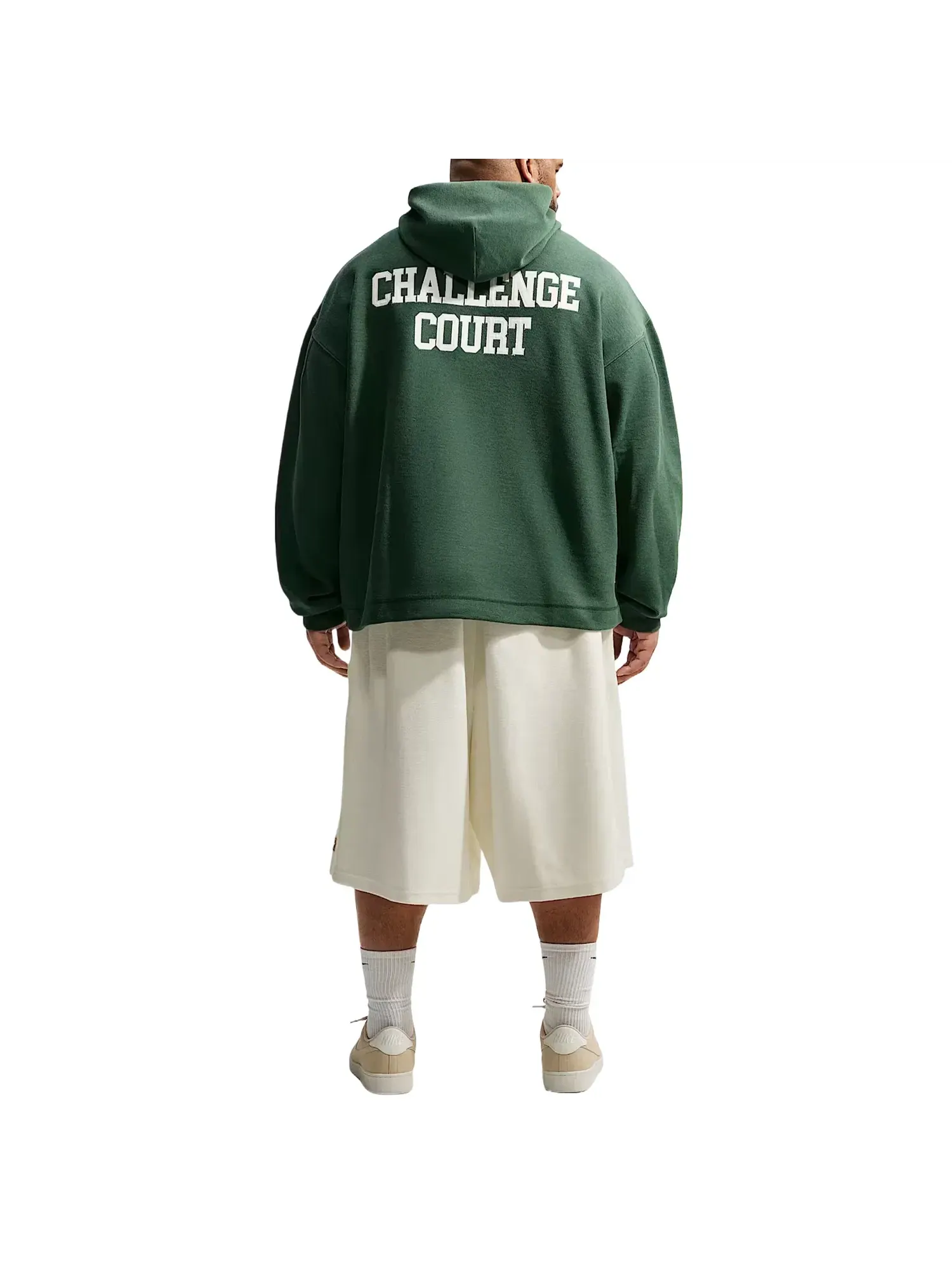 Мужское худи из футера с капюшоном Nike Club Rules French Terry Fir Sail — изображение 3 из 3, зеленый