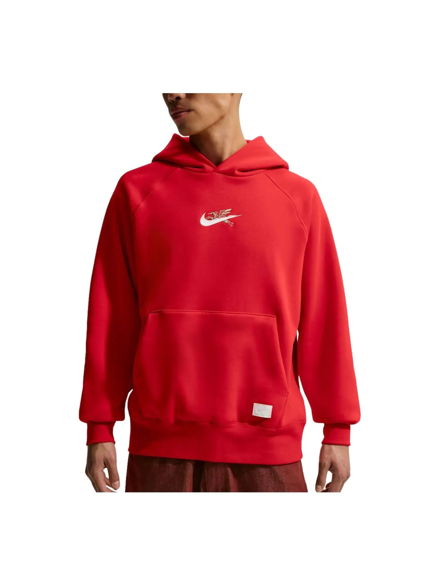 Толстовка Nike Sportswear LNY Fleece Hoodie 'University Red' — изображение 1 из 2, красный