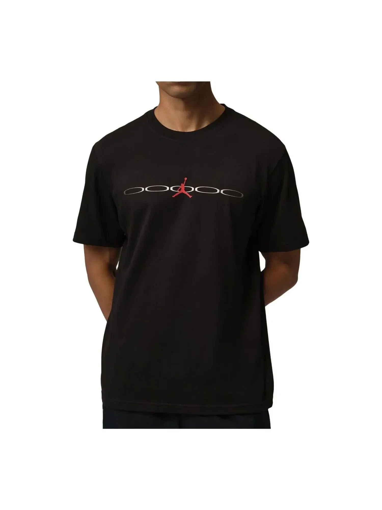 Футболка Air Jordan Sport Dri-FIT 'Black White University Red' — изображение 1 из 2, черный