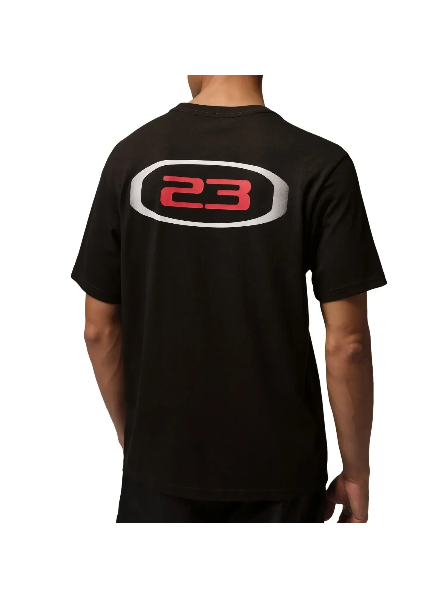 Футболка Air Jordan Sport Dri-FIT 'Black White University Red' — изображение 2 из 2, черный