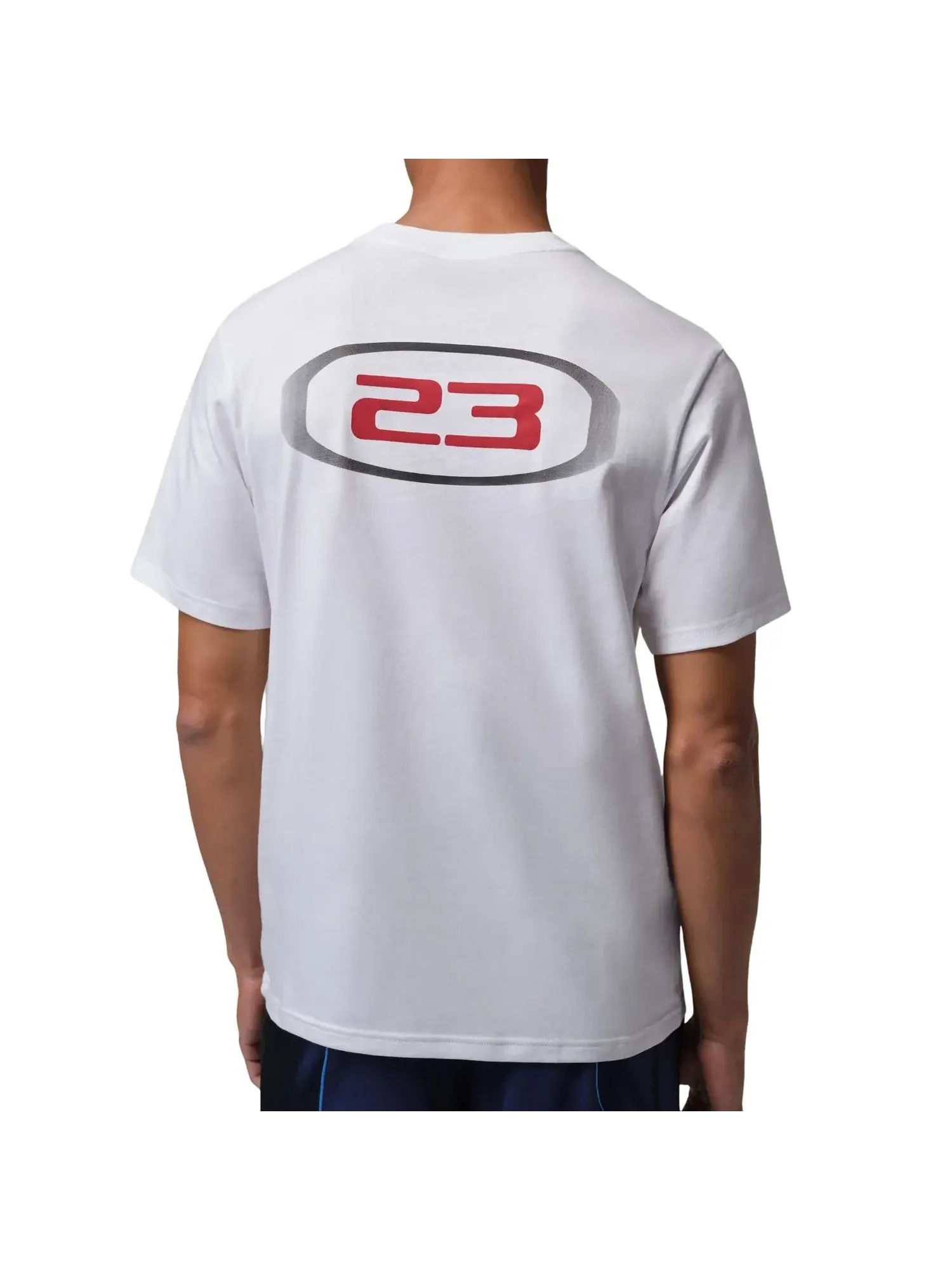 Футболка Air Jordan Sport Dri-FIT 'White Black University Red' — изображение 2 из 2, белый