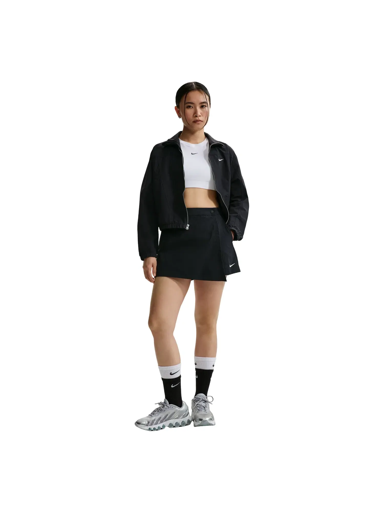 Юбка-шорты Nike Sportswear Mid-Rise Skort 'Black' IR1649-010 — изображение 3 из 3, черный