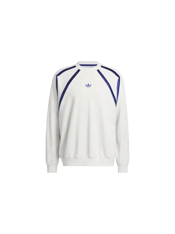Свитера оригиналы с круглым вырезом азиатские размеры Adidas — изображение 2 из 4, белый/фиолетовый