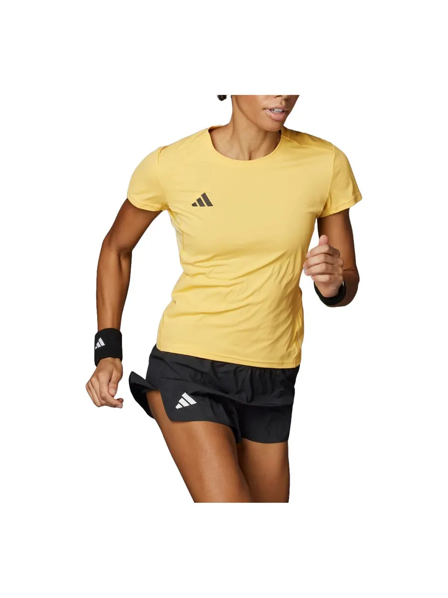 Футболка (WMNS) adidas Adizero Essentials Running T-shirt 'Yellow' — изображение 1 из 2, желтый
