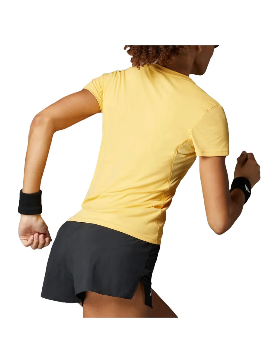 Футболка (WMNS) adidas Adizero Essentials Running T-shirt 'Yellow' — изображение 2 из 2, желтый
