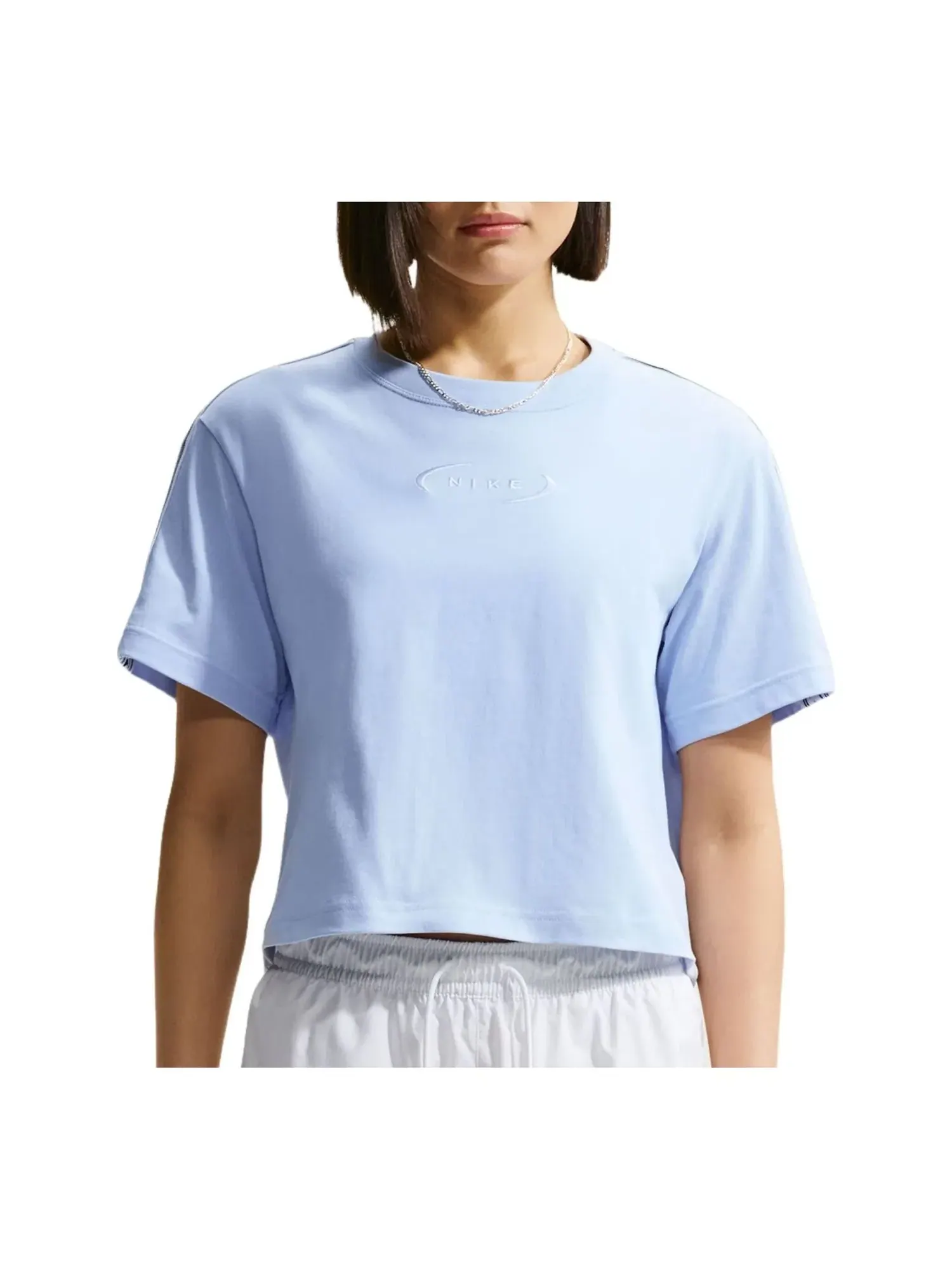 Классическая свободная укороченная футболка Nike Sportswear — изображение 1 из 2, синий
