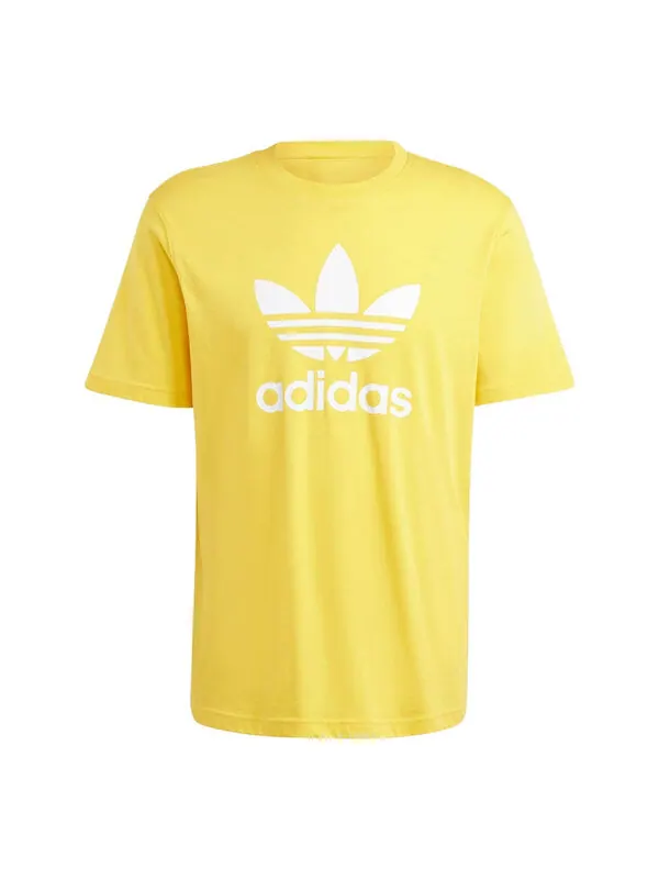 Футболка adicolor trefoil футболка азиатские размеры Adidas — изображение 1 из 1, желтый