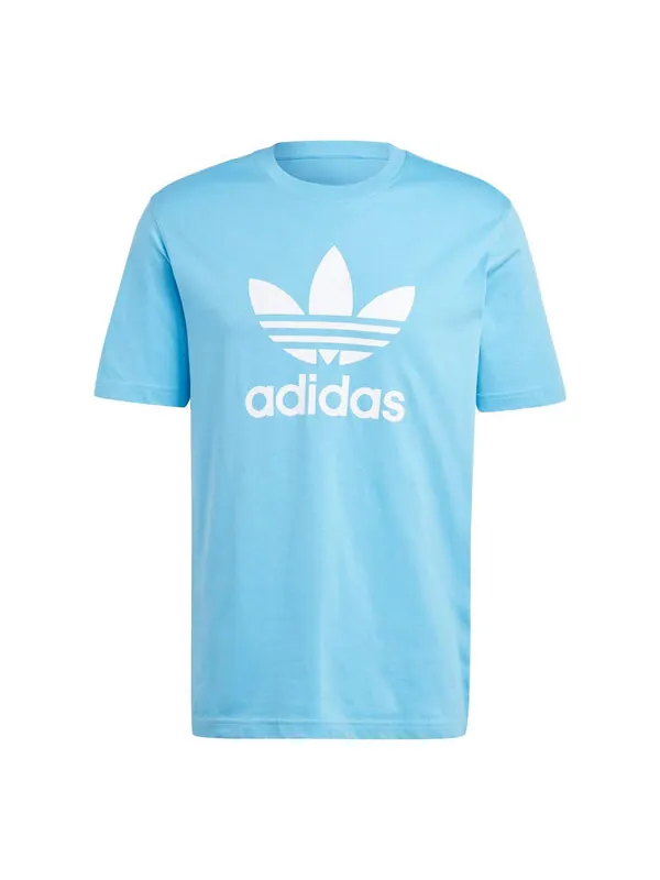 Футболка adicolor trefoil футболка азиатские размеры Adidas — изображение 1 из 1, синий