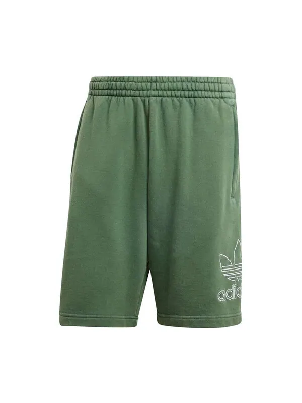 Шорты adicolor outline трилистник шорты Adidas — изображение 1 из 3, зеленый