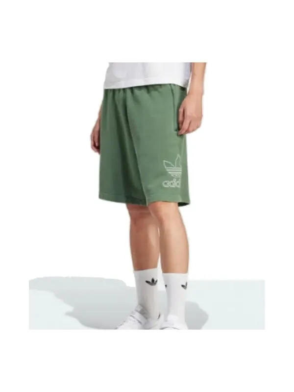 Шорты adicolor outline трилистник шорты Adidas — изображение 2 из 3, зеленый